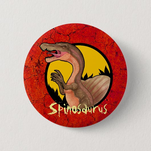 Spinosaurus Knopf Button (Vorderseite)