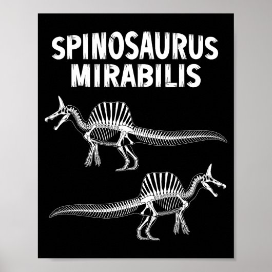 Spinosaurus mirabilis neuer Dinosaurier-Fossil Poster (Vorne)