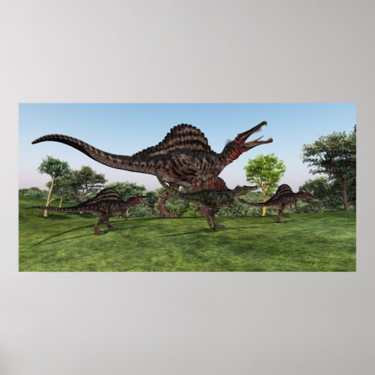 Spinosaurus Mutter Print Poster (Vorne)