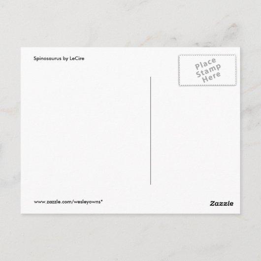 Spinosaurus Postkarte (Rückseite)