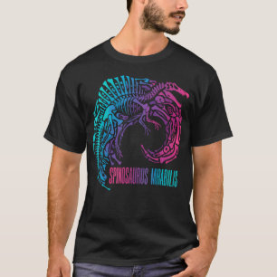 Spinosaurus Skelett Dinosaurier Fossil Prähistoris T-Shirt