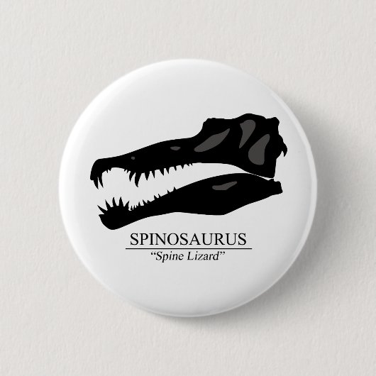 Spinosaurus Skull Button (Vorderseite)