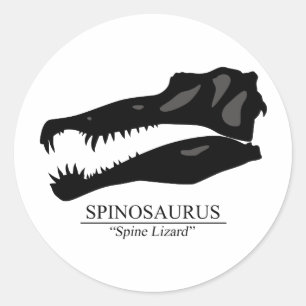 Spinosaurus Skull Runder Aufkleber