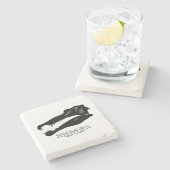 Spinosaurus Skull Steinuntersetzer (Seitenansicht)