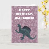 Spinosaurus Toy Dinosaur Custom Geburtstag Karte (Gelbe Blume)