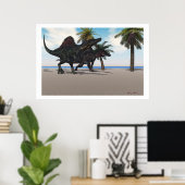 Spinosaurus Walking Print Poster (Heimbüro)