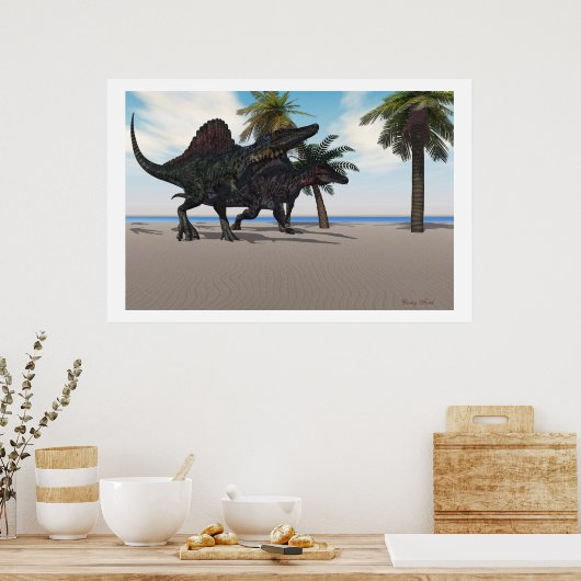 Spinosaurus Walking Print Poster (Küche)