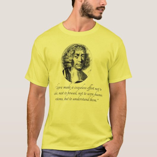 Spinoza Toleranz und verstehenzitat T-Shirt (Vorderseite)