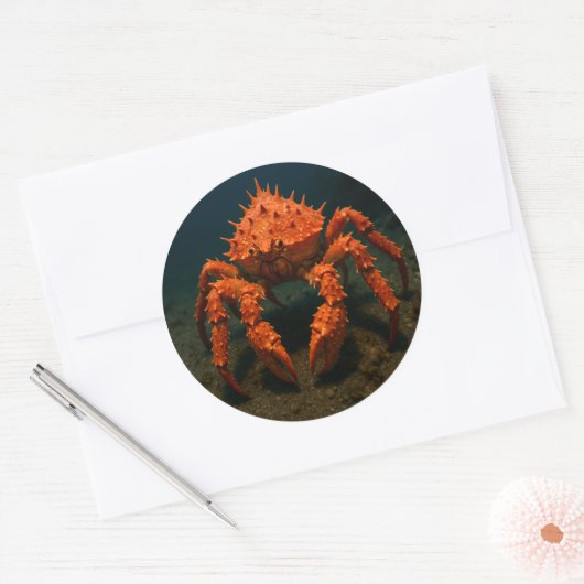 Spiny King Crab Runder Aufkleber (Umschlag)