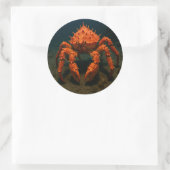 Spiny King Crab Runder Aufkleber (Tasche)
