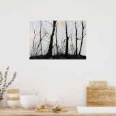 Spiny Trees und Vollmond Poster (Küche)