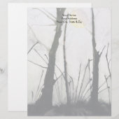 Spiny Trees & Vollmond Briefkopf (Vorne/Hinten)