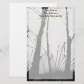 Spiny Trees & Vollmond Briefpapier (Vorne/Hinten)