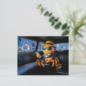 Spion-Krebs auf einer Stretch-Limo-Mission Postkarte (Stehend Vorderseite)