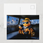 Spion-Krebs auf einer Stretch-Limo-Mission Postkarte (Vorne/Hinten)