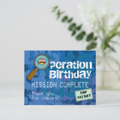 Spion / Secret / Special Agent Geburtstag Vielen D Postkarte (Stehend Vorderseite)