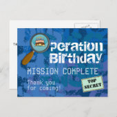 Spion / Secret / Special Agent Geburtstag Vielen D Postkarte (Vorne/Hinten)