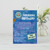 Spionage / Geheimnis / Special Agent Geburtstagspa Einladung (Stehend Vorderseite)