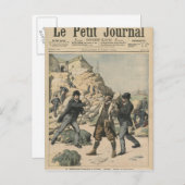 Spionage in Frankreich Festnahme eines englischen  Postkarte (Vorne/Hinten)