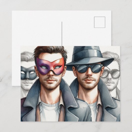 Spionage Postkarte (Vorne/Hinten)