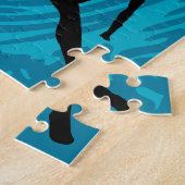 Spionageparty für Mädchen mit türkisfarbenem Finge Puzzle (Seite)
