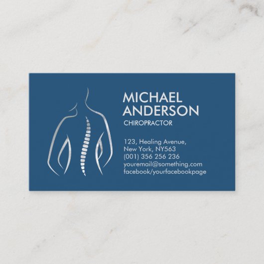 Spionengesundheit - Chiropraktische Berufung Visitenkarte (Vorderseite)
