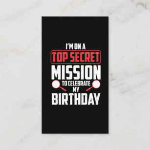 Spionieren Sie Geburtstags-Party-Thema-Spitze - Visitenkarte