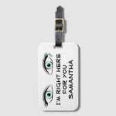 Spionieren von grünen Augen und Star Tattoos-ID Gepäckanhänger (Vorderseite Vertikal)