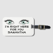 Spionieren von grünen Augen und Star Tattoos-ID Gepäckanhänger (Vorderseite (Horizontal))