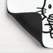 Spionierender Hase mit Kaffeetasse Mousepad (Ecke)