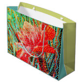 Spionierst du mir? Zwei Seiten ART Große Geschenktüte (Rückseite Schrägansicht)