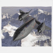SPIONS-FLUGZEUG DER AMSEL-SR-71 FLEECEDECKE (Vorderseite (Horizontal))