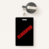 Spions-Party-geheimes Agent-Abzeichen Ausweis (Rückseite mit Rechteck)