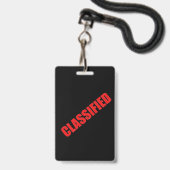 Spions-Party-geheimes Agent-Abzeichen Ausweis (Rückseite mit Lanyard)