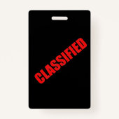 Spions-Party-geheimes Agent-Abzeichen Ausweis (Rückseite)