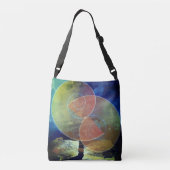 Spiral Abstrakte geometrische Kreuzkörpertasche Tragetaschen Mit Langen Trägern (Rückseite)