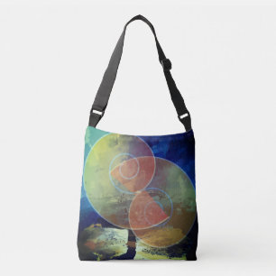Spiral Abstrakte geometrische Kreuzkörpertasche Tragetaschen Mit Langen Trägern