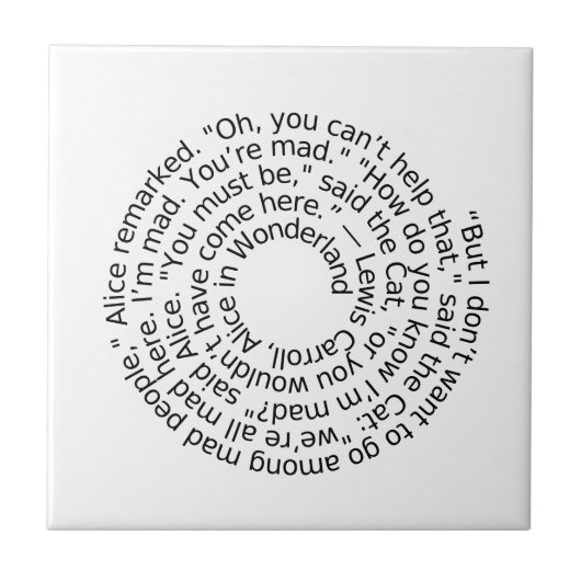 Spiral-alicewonderland2 Fliese (Vorderseite)