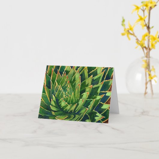 Spiral aloe notecard karte (Gelbe Blume)
