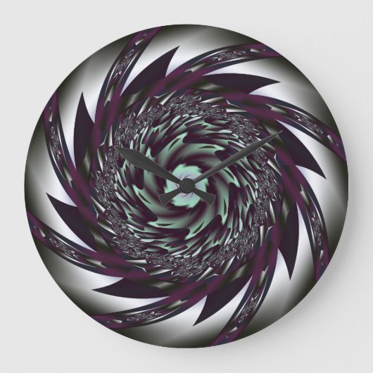 Spiral Art Wall Clock Große Wanduhr (Vorderseite)