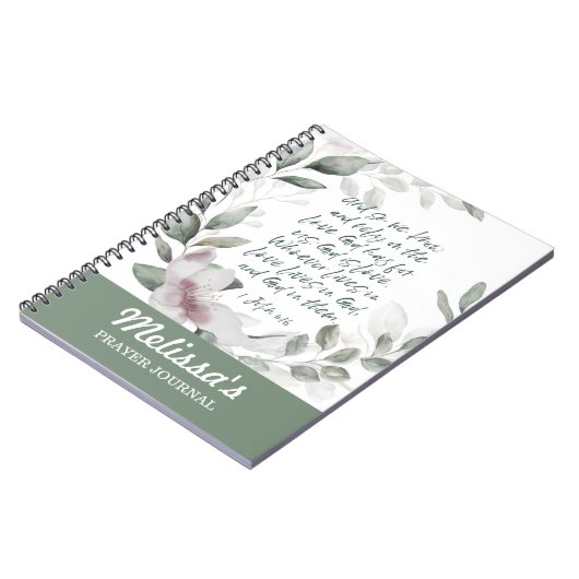 Spiral Bible Verse Gebetszeitschrift Notizblock (Linke Seite)