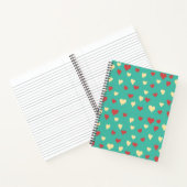 Spiral Binding Heart Printed Paper Diary Notizblock (Innenseite)