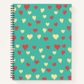 Spiral Binding Heart Printed Paper Diary Notizblock (Vorderseite)