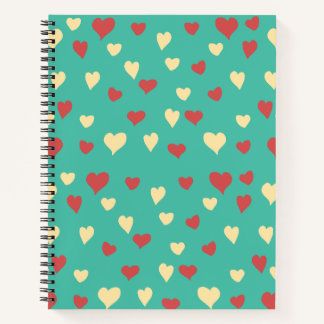 Spiral Binding Heart Printed Paper Diary Notizblock