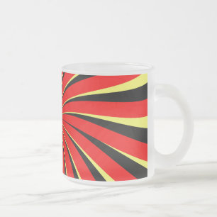 Spiral Black Red Yellow Mattglastasse