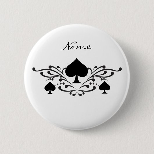 Spiral Black Spades Thunder_Cove im Tattoo-Stil Button (Vorderseite)