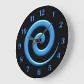 Spiral Blau mit blauen Zahlen Wall Uhr (Winkel)