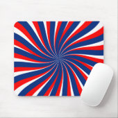 Spiral blau weiß rot... mousepad (Mit Mouse)