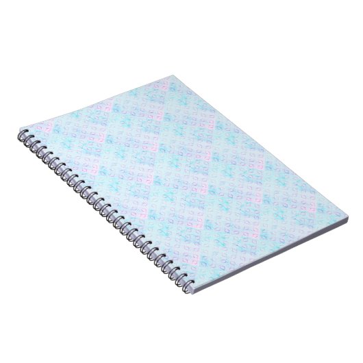 Spiral Blue und Lila MusterNotebook Notizblock (Rechte Seite)