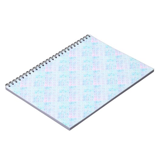 Spiral Blue und Lila MusterNotebook Notizblock (Linke Seite)
